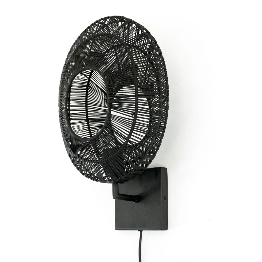 Wandlamp Ovo – zwart