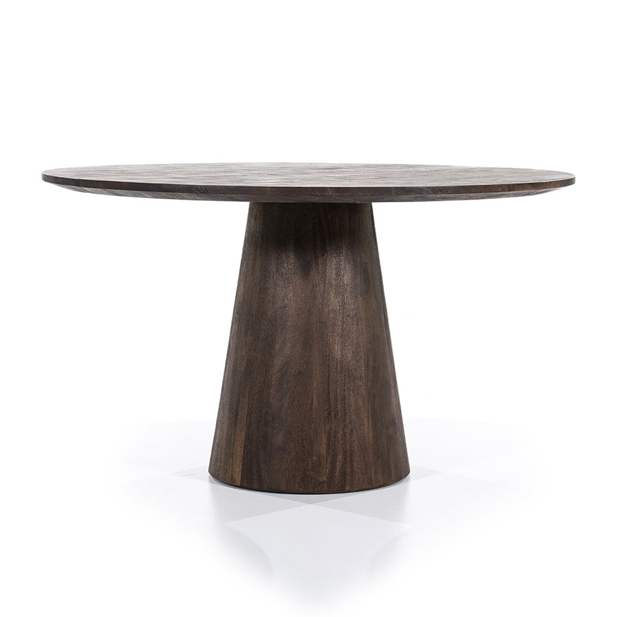 Eettafel Aron rond – bruin