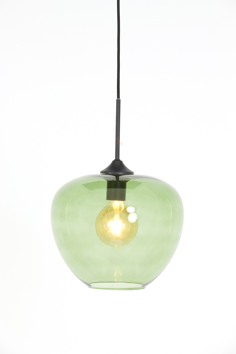 Hanglamp MAYSON groen + mat zwart