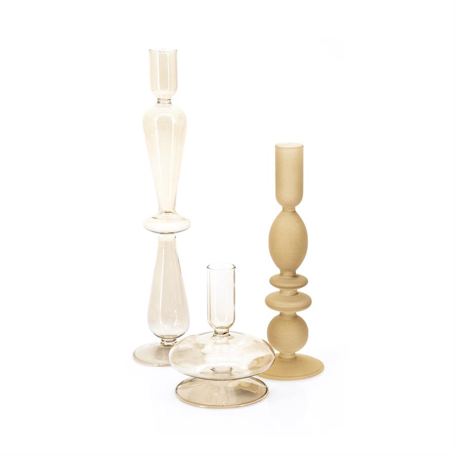 Kandelaar Aurora beige – set van 3