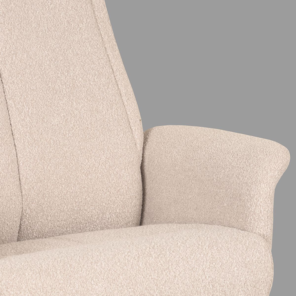 Fauteuil Bergen Met Voetenbank Boucle Naturel