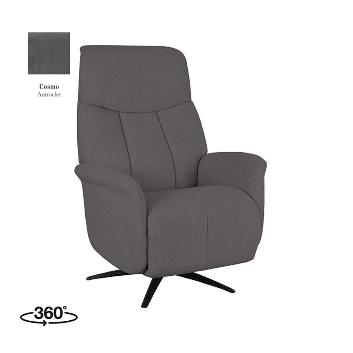 Fauteuil Oslo Cosmo Antraciet