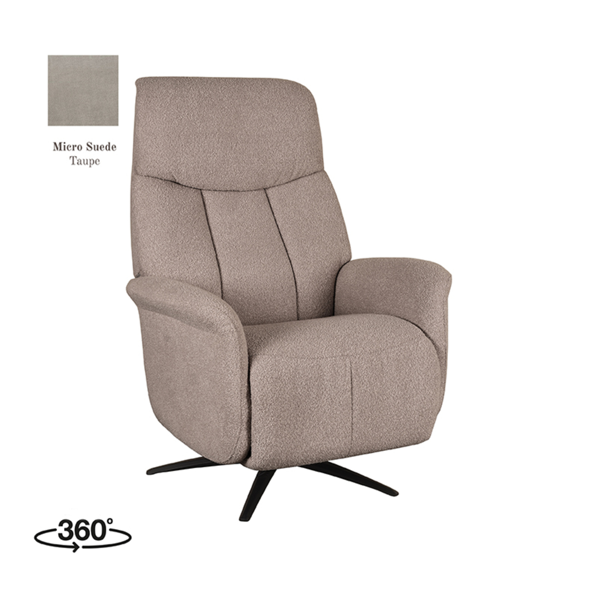 Fauteuil Oslo Micro Suede Taupe