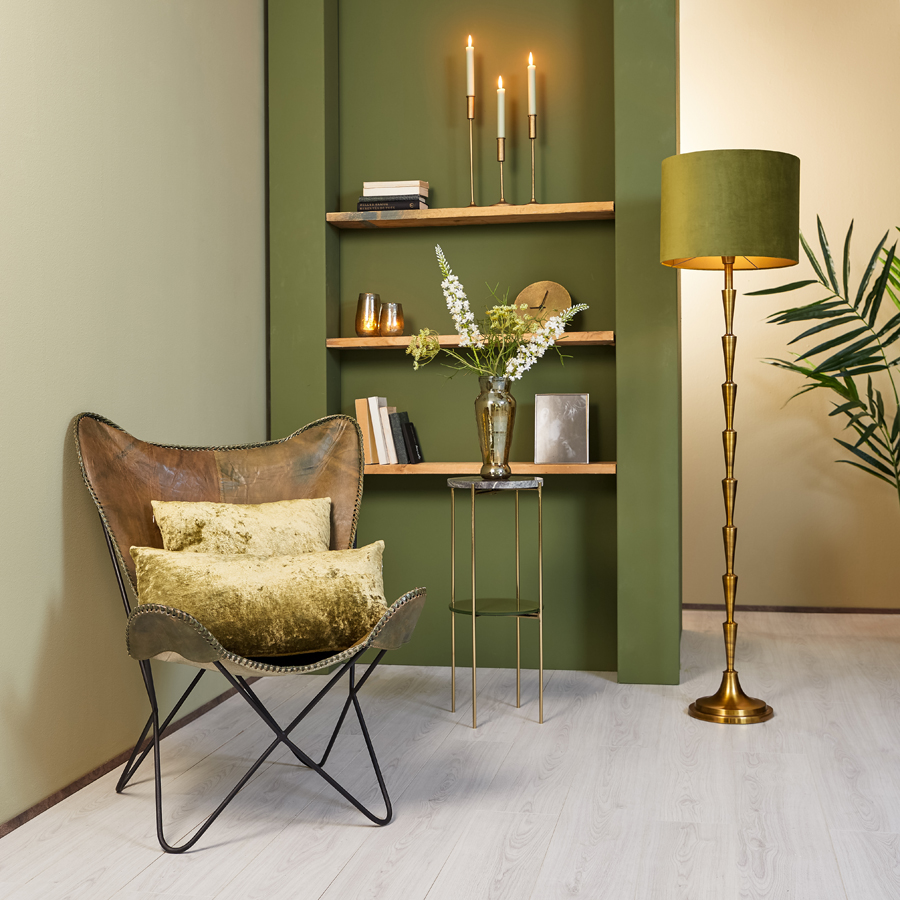 Vloerlamp BUTIA antiek brons