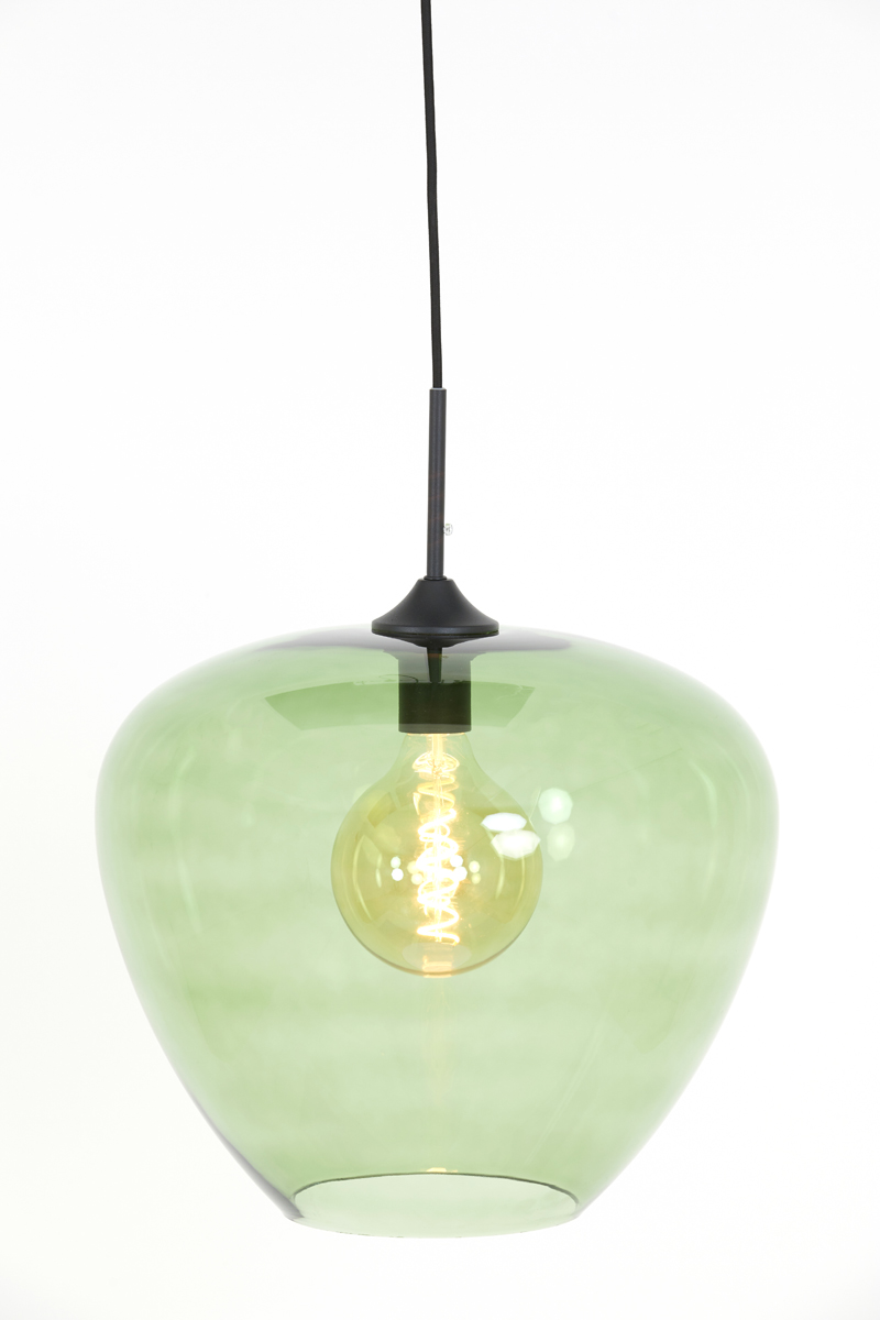 Hanglamp MAYSON groen + mat zwart